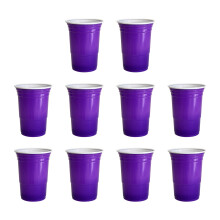 10Pcs Plastic Disposable Beer Beverage Cup for Parties-Purple