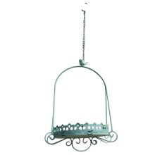 Decorative Iron Hanging Basket Bird Feeders Romantics-Green