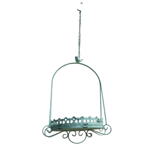 Decorative Iron Hanging Basket Bird Feeders Romantics-Green