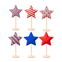 4Th of July Tiered Tray Decors Stuffe Star,6Pcs-Twill type
