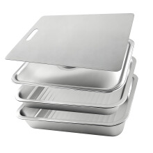 Grilling Prep and Serve Tray,Stainless Steel Food Prep
