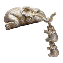Olifant Plank Sitter Standbeeld Olifant Sculptuur-Normale kleur