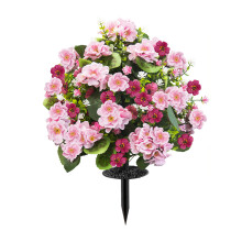 Kunstbloemplant buiten met paal voor tuin, terras, veranda-Roze