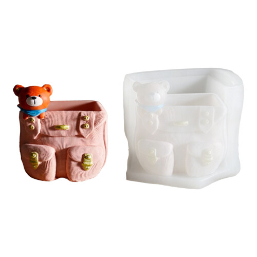 Fun And Practical Silicone Mould For Creating-school bag bear
