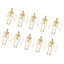 10pcs Miniature Skeleton Figures For Halloween Party-Beige