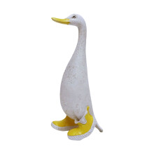 Duck Figurines Resin Duck Statues for Front-Lift left foot