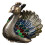 Windproof Peafowl Shape Ashtray Metal Ashes Container-Bronze 1