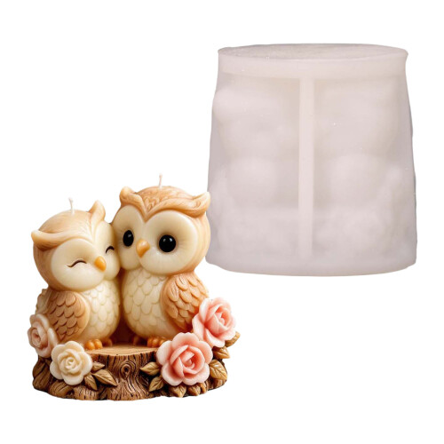 Smooth Surfaces Owl Candle Mould For Relaxing DIY Projects Home