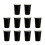 10Pcs Disposable Beer Beverage Cups Plastic Shot Glasses-Black 1