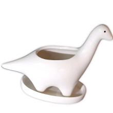 Modern White Ceramic Flower Pot Ideal For Living-Dinosaur Head