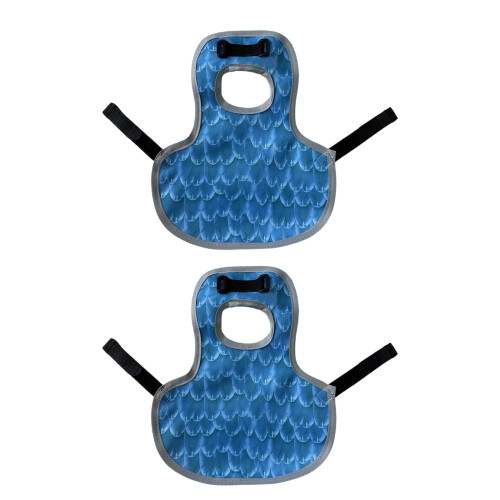 2Pcs Poultry Aprons Saddles Protectors Comfortable Chicken-blue