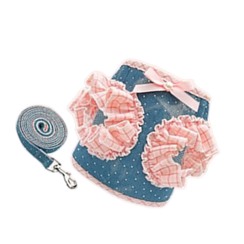 Durable Dog Harness for Small Dogs No Pull Adjustable-S Pink