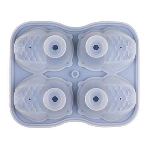 4 holtes Uil siliconen bakvormen Professionele-Blauw