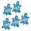 5Pcs Creative Liquid Sand Turtles Figures Eye Catching-Blue 1