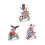 Functionele statische raamdecoratieset met-1472 Driedelige set 1