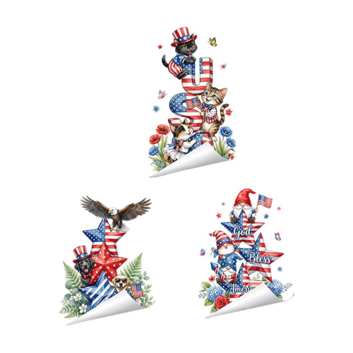 Functionele statische raamdecoratieset met-1472 Driedelige set