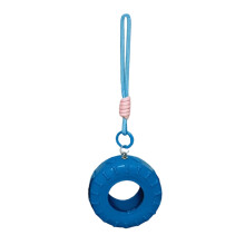 Roue d'exercice suspendue anti-mastication, lit de pneu-Bleu