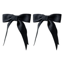Practical Knits Bows Window Curtain Tie Polyester-Dark Grey