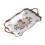 Elegant Ceramic Fruit Bowl With Bronze Alloy Handle-victori0 1
