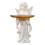 Romantics hars engel sculptuur met dienblad, perfect voor 1