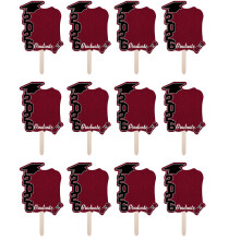 12PCS Afstuderen Partij Fotolijst Fan Decoratief-Bourgondië