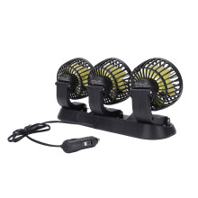 3-Kopf Auto-Lüfter DC12V 10W 360 drehbar 2-Geschwindigkeiten