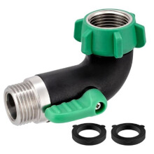 304 Stainless Steel Garden Hose Shut-Off Valv, 3/4'' Full Flow Garden Hose Valve with 360 Rotatable Swivel 90