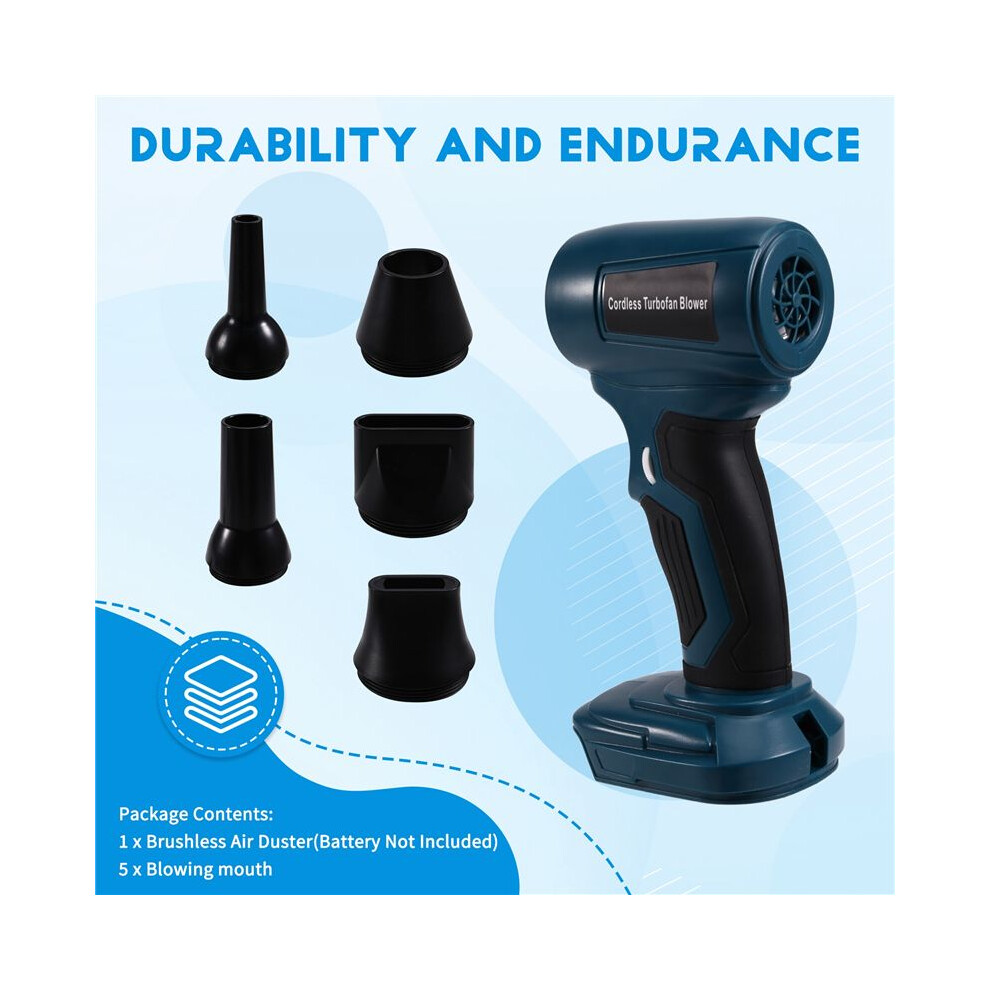 Brushless Air Duster 13000Rpm Electric Air Blower Dust Gun Jet Fan Computer Keyboard Cleaning For 20V Battery 4711474555700