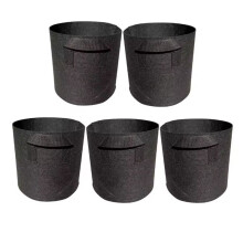 5PCS Grow Bags Aeration Fabric Pots with Handles 30 Gallon Tree Planting Bags Seedling Pots