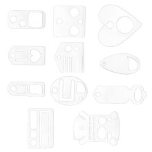 Organisateur de fil à coudre en plastique transparent, 11