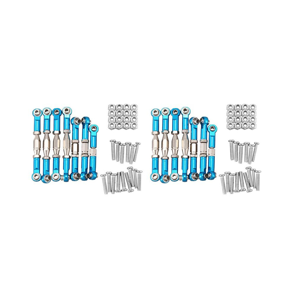 14X For 144001 1/14 Rc Car Spare Parts Metal Linkage Servo Pull Rod Steering Tie Rod Set, 4712360525043