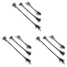 Fishing Schnur 180pcs Edelstahl DrahtfÜHrer 15/23 / 30cm Schnur Schwarz