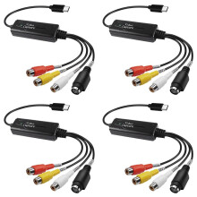 4X RCA AV zu USB C Konverter Video Capture Card Adapter 1 Kanal AV NTSC PAL Video S Video/Composite zu USB Konverter