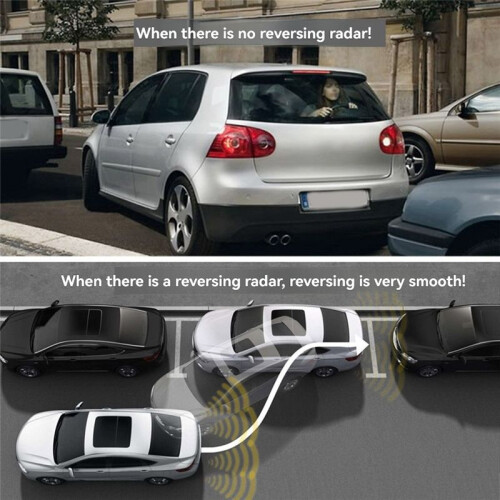 8 Parking Sensor Parktronic Automobile Reversing  Electronics Rear Auto Detector Backing Assistance Kit Buzzer B 1