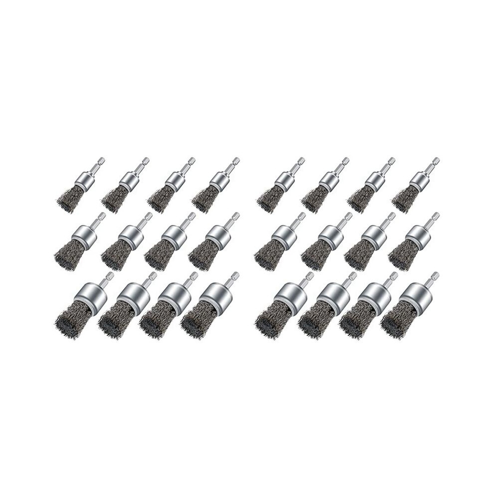 24Pcs Wire Brush Wheel For Drill, Wire Wheel Cup Brushes For Drill Paint Surface Rust Removal And Small Spaces 4712055385389