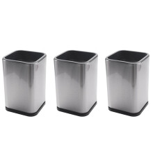 3X Stainless Steel Kitchen Utensil Holder, Kitchen Cutlery Storage, Utensil Organizer, Modern Rectangular Design,17X11cm