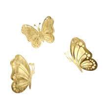 Clôture murale papillon en forme de papillon, 3 pièces,