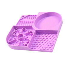 MultiFunctional Training Tool Food Puzzle Mat Water Bowl-Purple
