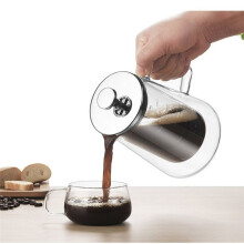 650ml French Press Coffee Maker - Double Wall Borosilicate Glass Tea Kettle, Home Coffee Pot with Filter