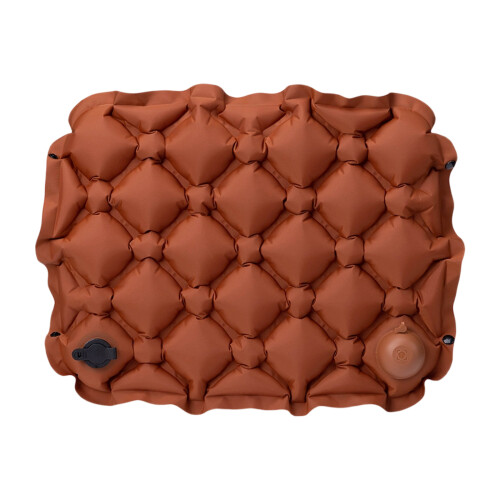 Base de siège gonflable effondrée, tissu en nylon-café marron
