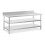 Mesa de trabalho em aço inoxidável com backsplash - 200 x 90 x 16.5 cm - 1