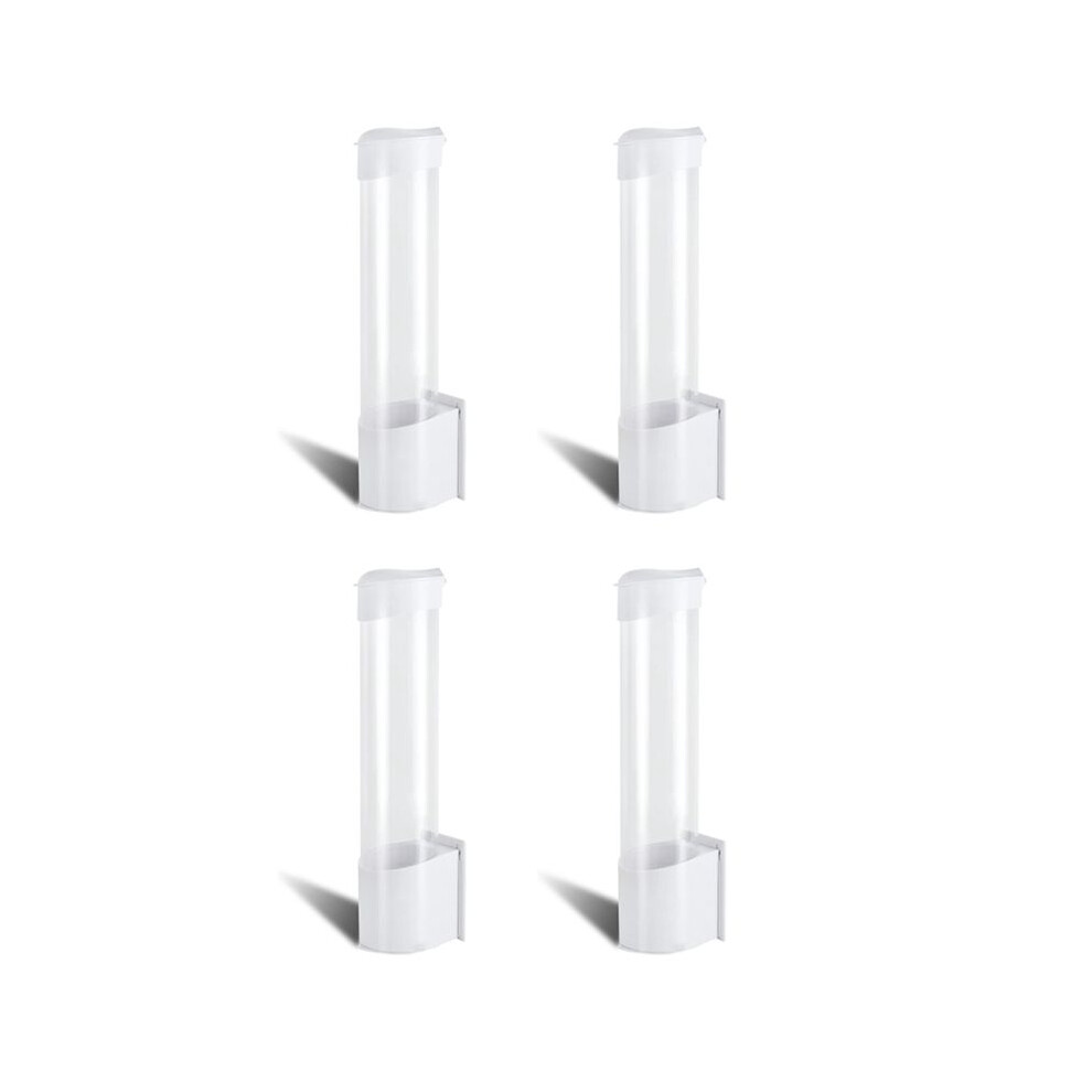 4X Cup Dispenser, Cup Holder Fits 3Oz - 7Oz Flat Bottom or Cone Cups Water Cups Dispenser Wall Mounted Bathroom