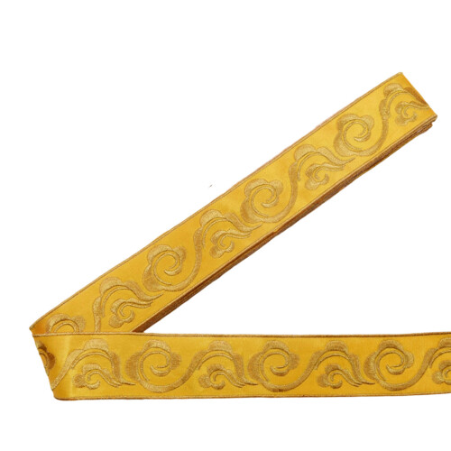 Decorative Fabric Tape Iron On Polyester Patches 4.7M-Yellow