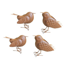 Figurine d'oiseau en fer résistant aux intempéries, ornement de