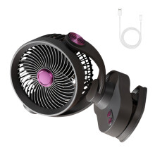 Kleiner leiser Ventilator mit verstellbaren Klemmen,-Grau
