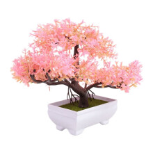 4X Artificial Plants Bonsai Small Tree Pot Fake Plant Flowers Potted Faux Bonsai A