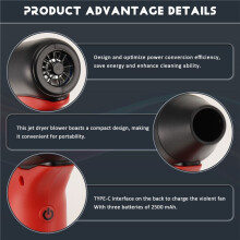 Jet Blower Violent Turbo Fan Battery Portable Jet Fan for Car,Keyboard Cleaning,Air Bed,Hair