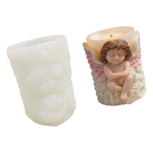 Moules en Silicone de gaufrage d'ange, moule cylindrique en-PP05