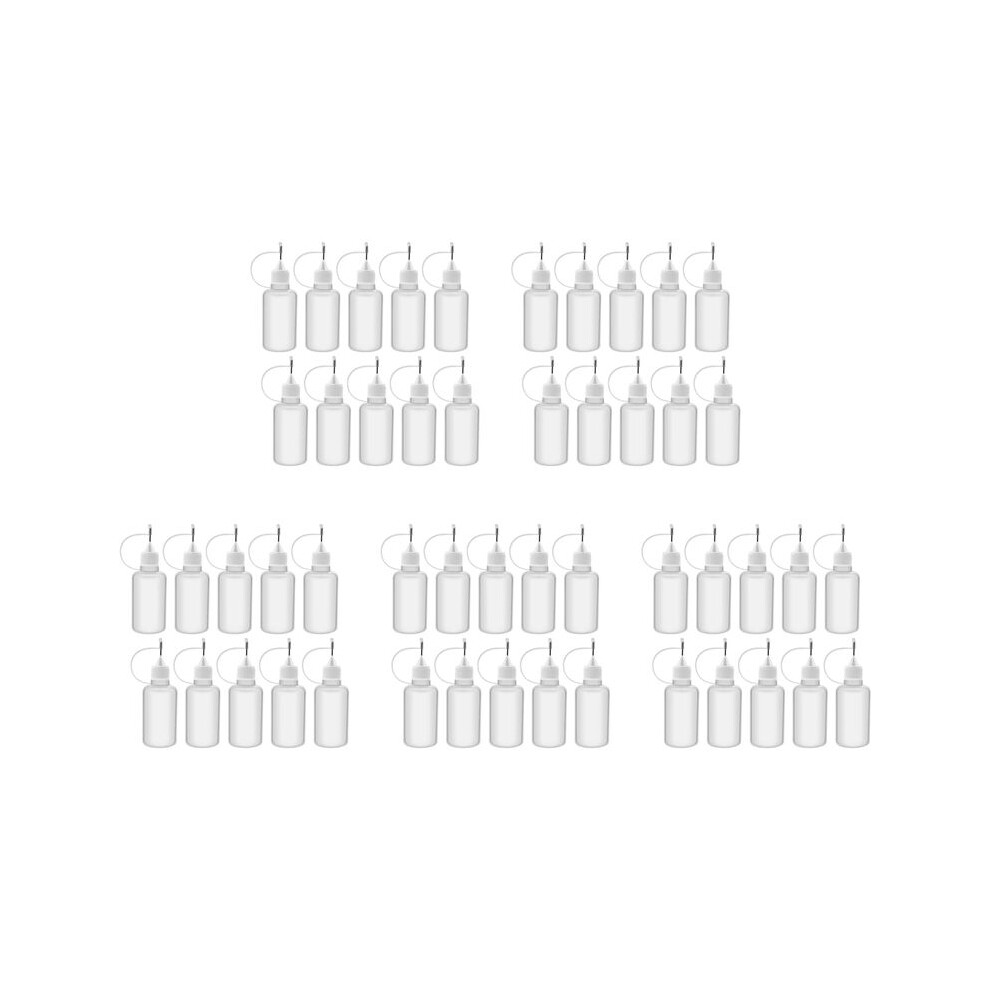 50Pcs 30Ml Plastic Squeezable Tip Applicator Bottle Refillable Dropper Bottles With Needle Tip Caps For Glue Diy 6034116857368