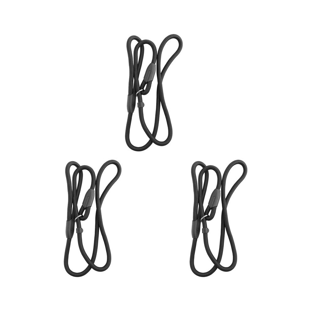 3X Sturdy Pet Collar Rope Nylon Dog Slip Training Walking Lead With P Chain 1Cm Black 4711950718209